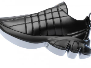 Burberry Quilted Leather Classic Sneakers in 4 Colours 3D Model