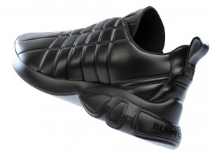 Burberry Quilted Leather Classic Sneakers in 4 Colours 3D Модель