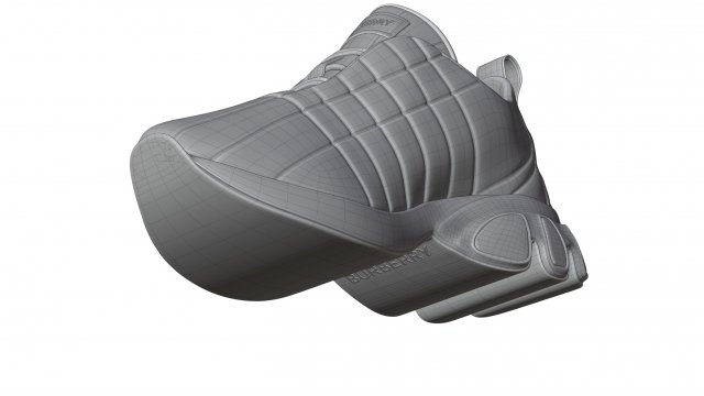 Burberry Quilted Leather Classic Sneakers in 4 Colours Modelo 3D