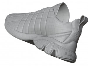 Burberry Quilted Leather Classic Sneakers in 4 Colours 3D Модель