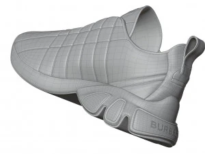 Burberry Quilted Leather Classic Sneakers in 4 Colours 3D Model