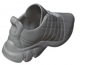 Burberry Quilted Leather Classic Sneakers in 4 Colours 3D Model
