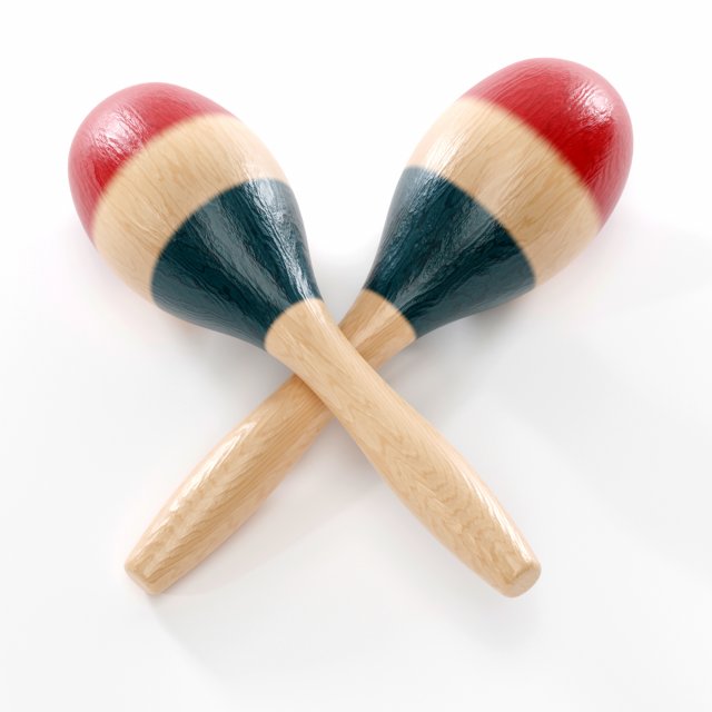 Maracas 3D Model .c4d .max .obj .3ds .fbx .stl .blend 