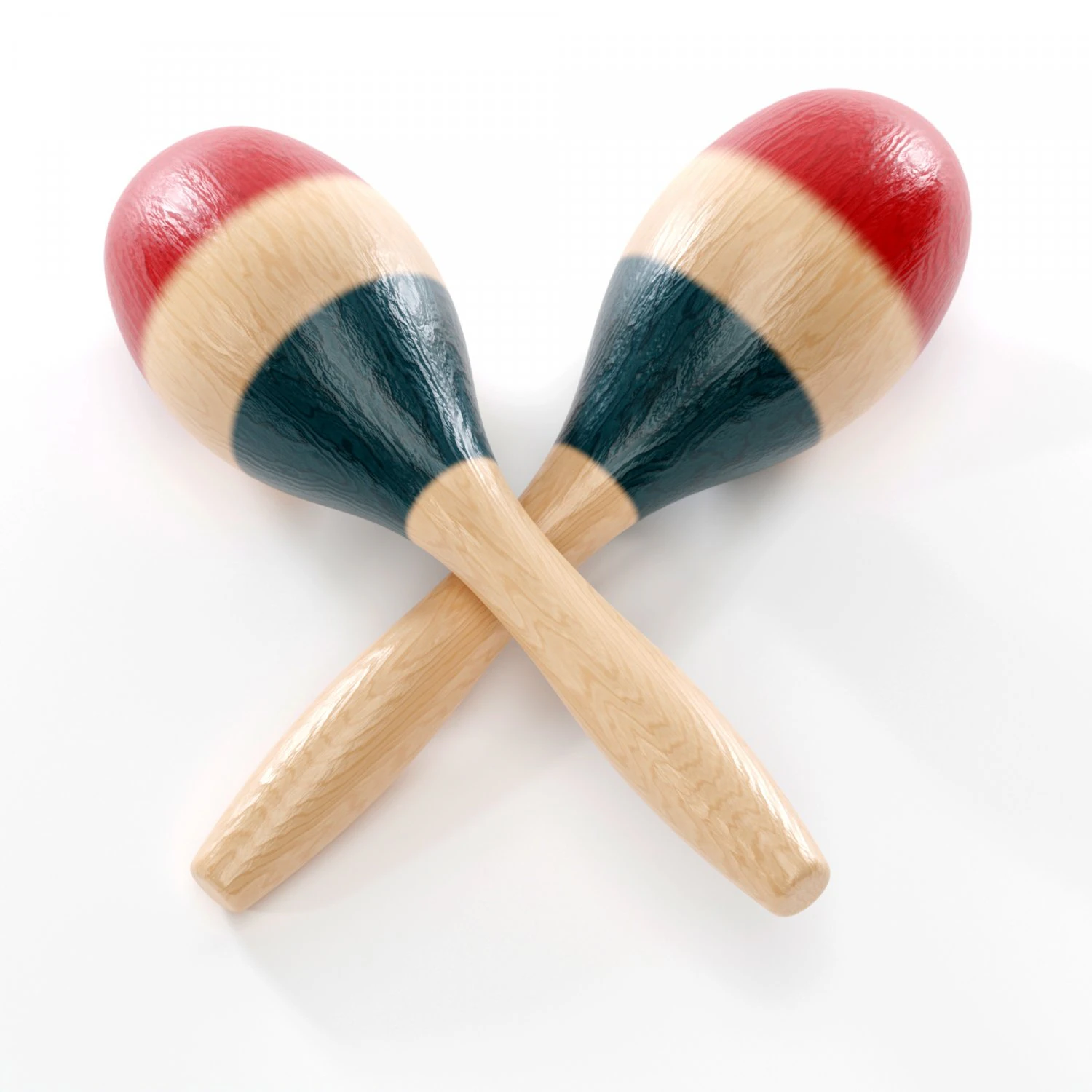 Maracas 3D Model .c4d .max .obj .3ds .fbx .stl .blend 
