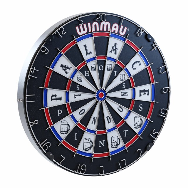Palace x Winmau Dartboard 3D Model .c4d .max .obj .3ds .fbx .stl .blend 