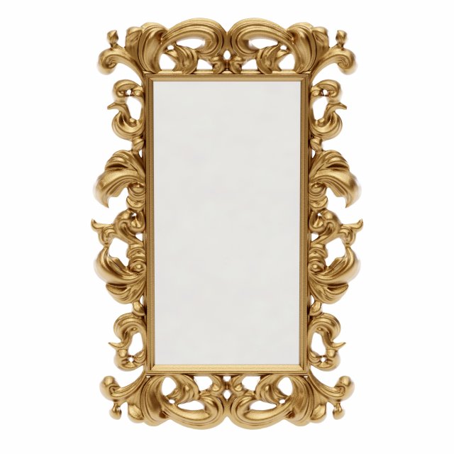Antique Mirror Frame Model 3D .c4d .max .obj .3ds .fbx .stl .blend 