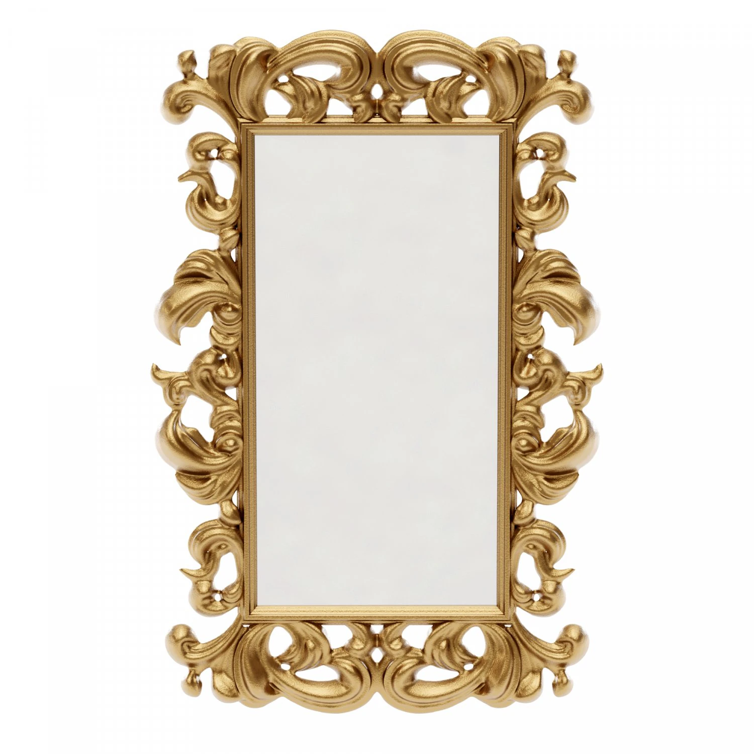 Antique Mirror Frame 3D Model .c4d .max .obj .3ds .fbx .stl .blend 