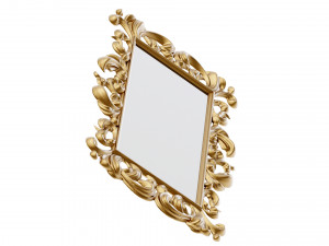 Antique Mirror Frame Model 3D
