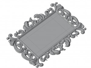 Antique Mirror Frame Model 3D