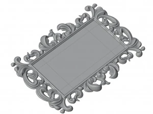 Antique Mirror Frame 3D Model