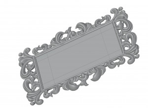 Antique Mirror Frame Model 3D