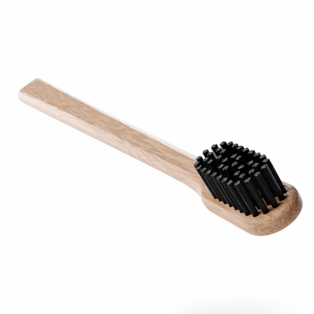 Wood Toothbrush 3D Model .c4d .max .obj .3ds .fbx .lwo .lw .lws