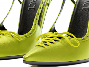 Versace Laced Pin Point Slingback Pumps Model 3D