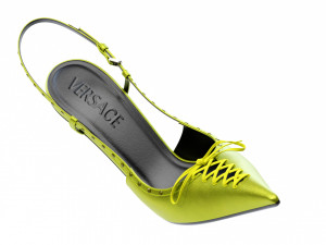 Versace Laced Pin Point Slingback Pumps Model 3D