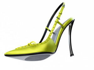 Versace Laced Pin Point Slingback Pumps Model 3D