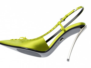 Versace Laced Pin Point Slingback Pumps Model 3D