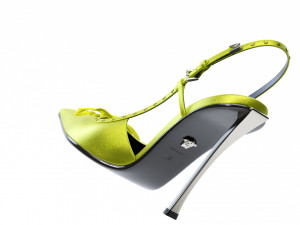 Versace Laced Pin Point Slingback Pumps Model 3D