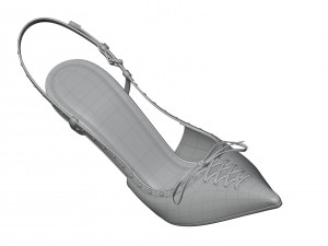 Versace Laced Pin Point Slingback Pumps Model 3D