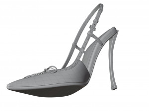 Versace Laced Pin Point Slingback Pumps Model 3D
