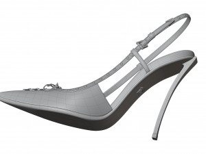Versace Laced Pin Point Slingback Pumps Model 3D