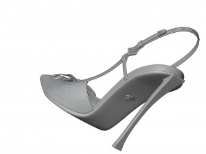 Versace Laced Pin Point Slingback Pumps Model 3D