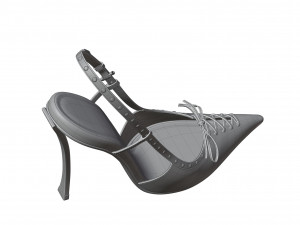 Versace Laced Pin Point Slingback Pumps Model 3D