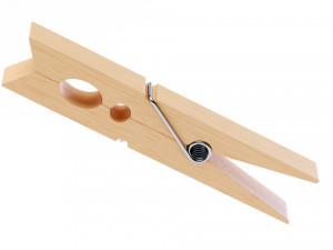 Wooden Clothespin 3D Model