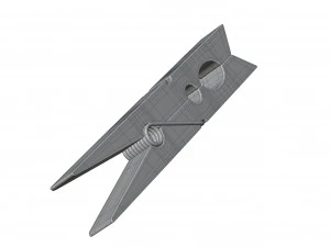 Wooden Clothespin 3D Model