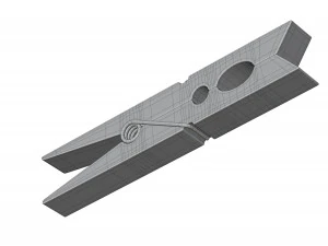 Wooden Clothespin 3D Model