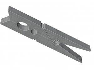 Wooden Clothespin 3D Model