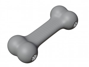Rubber Bone Toy Model 3D