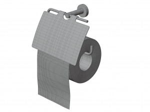 Toilet Paper with Holder 3D Model
