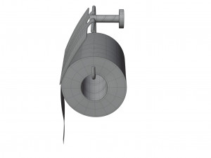 Toilet Paper with Holder 3D Model