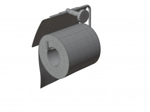 Toilet Paper with Holder 3D Model