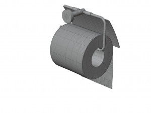 Toilet Paper with Holder 3D Model