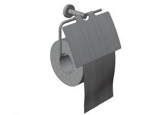 Toilet Paper with Holder 3D Model