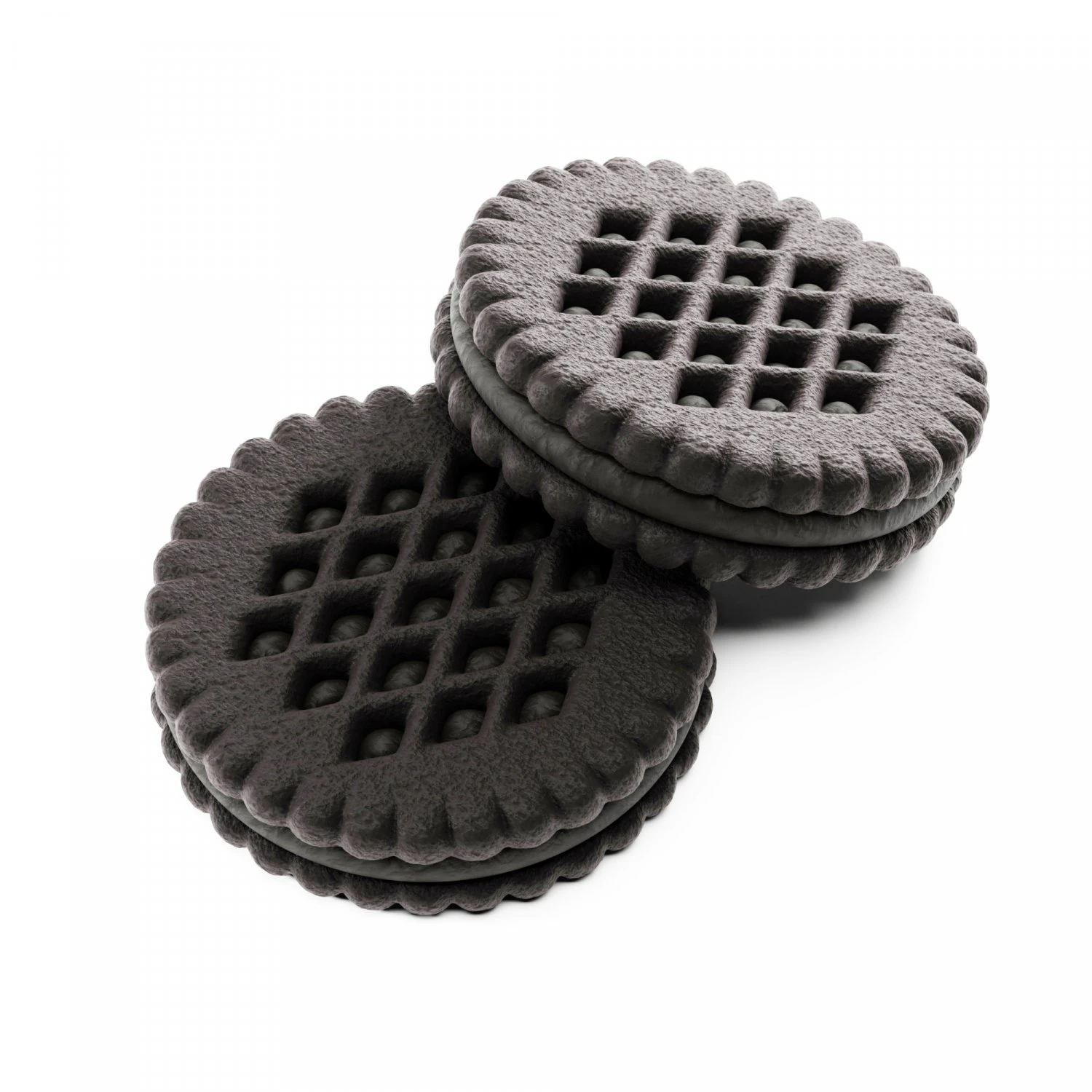 Sandwich Cookie 3D Model .c4d .max .obj .3ds .fbx .stl .blend 