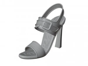 Loubi Duniss Sandals 3D Model