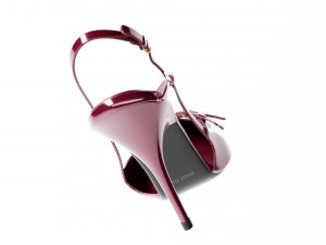 Miu Miu Patent Leather Slingbacks with Buckles Modelo 3D