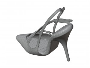Miu Miu Patent Leather Slingbacks with Buckles Modelo 3D