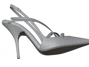 Miu Miu Patent Leather Slingbacks with Buckles Modelo 3D