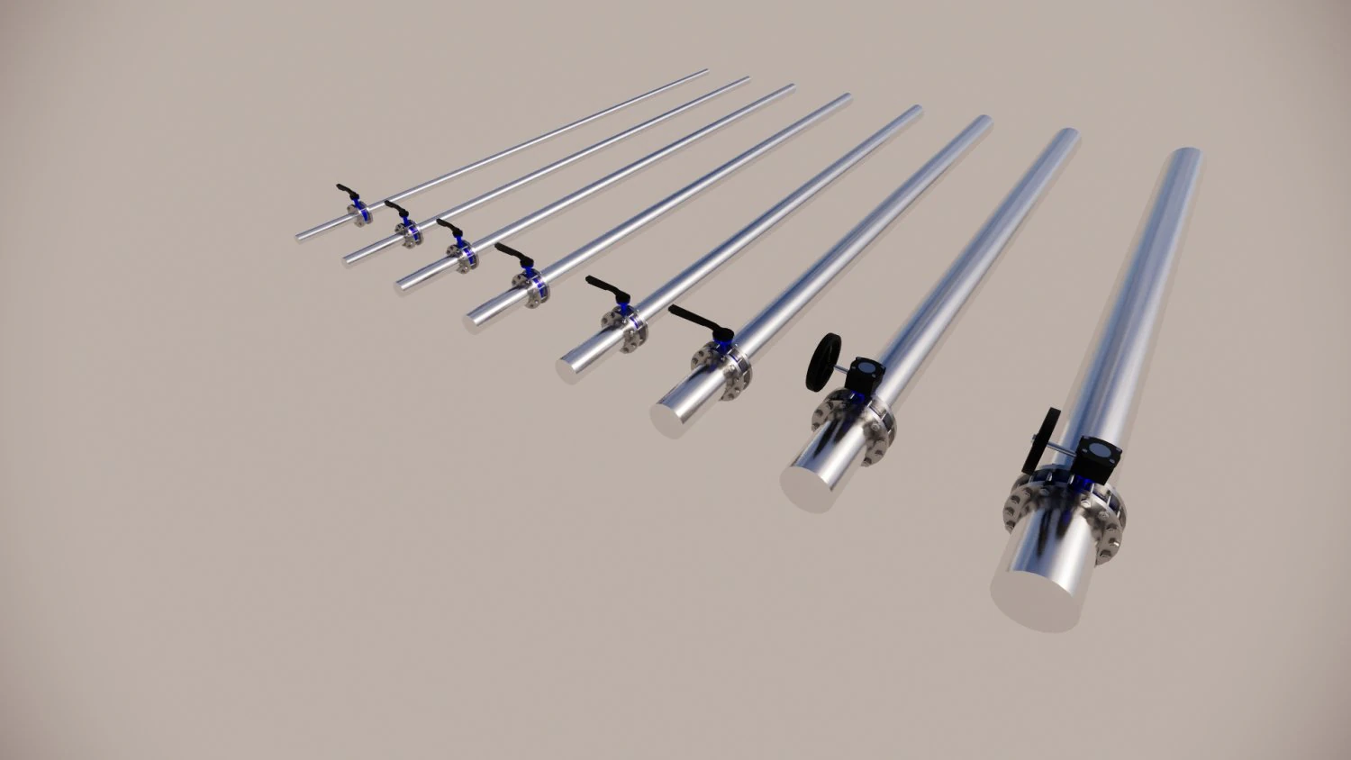 flanged lug type butterfly valve-parametrc 3D Model .c4d .max .obj .3ds .fbx .stl .blend 
