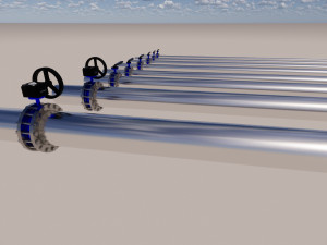 flanged lug type butterfly valve-parametrc 3D Model