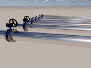 flanged lug type butterfly valve-parametrc 3D Model