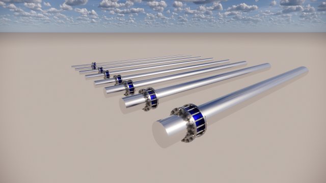 flanged check valve parametrc 3D Model .c4d .max .obj .3ds .fbx .stl .blend 