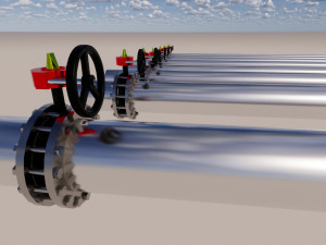 fire flanged butterfly valve parametrc 3Dモデル