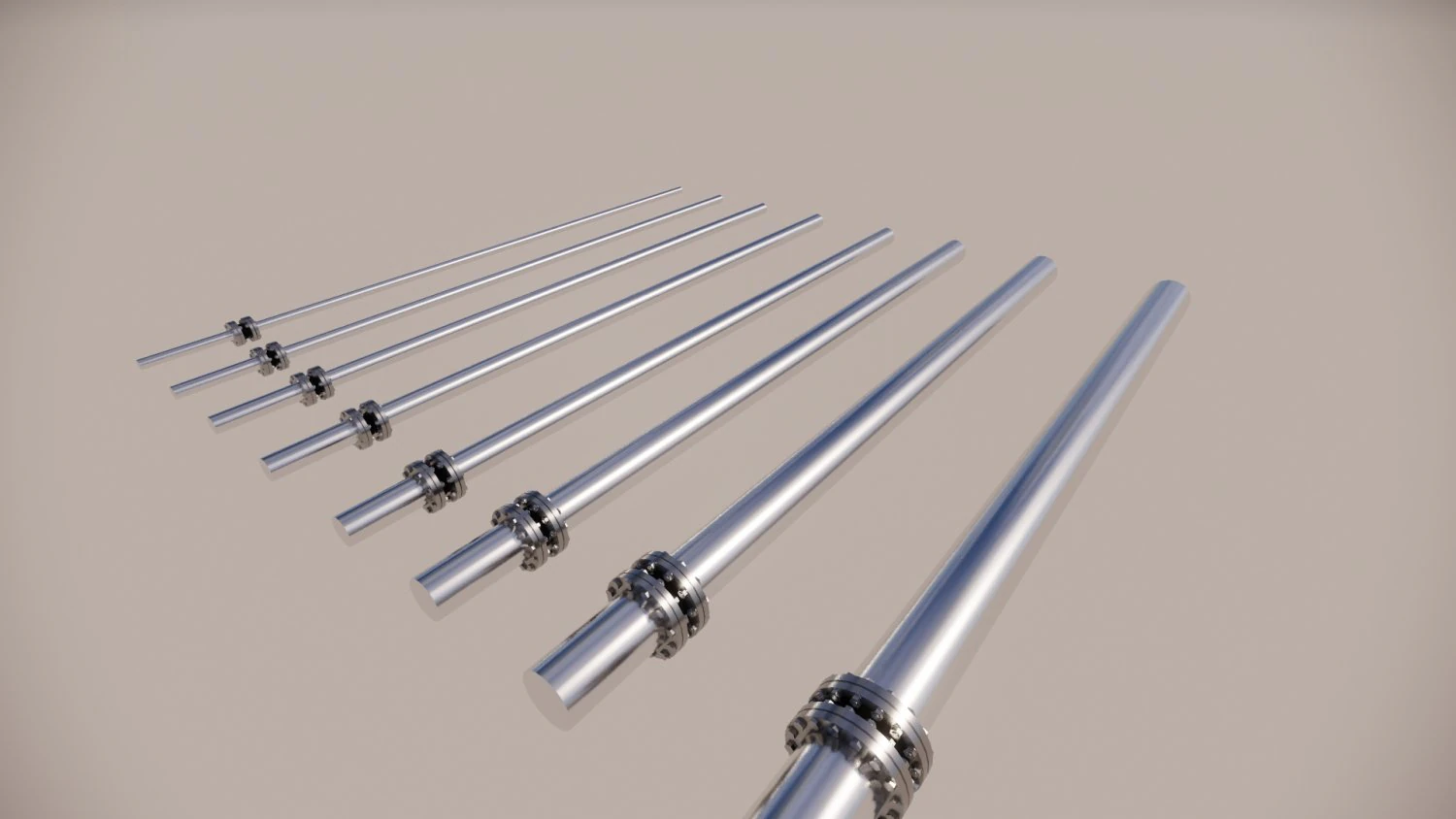 flanged rubber compensator parametric 3D Model .c4d .max .obj .3ds .fbx .stl .blend 