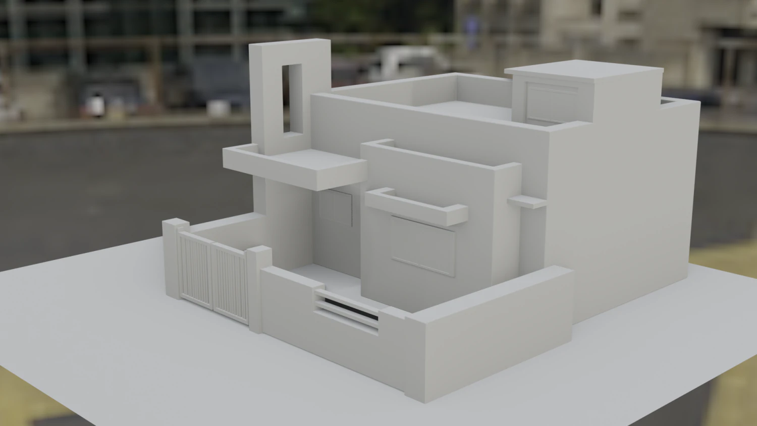 house for quick animation without textures obj file available 3D Model .c4d .max .obj .3ds .fbx .stl .blend