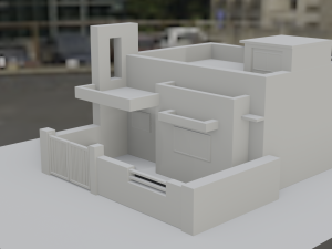 house for quick animation without textures obj file available 3D 모델