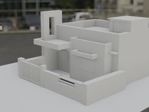 house for quick animation without textures obj file available 3D Model